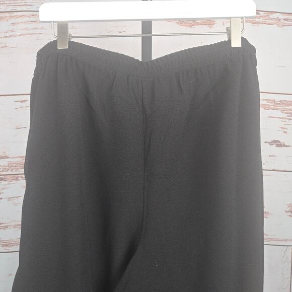 Linea by Louis Dell'Olio Crepe Gauze Pull-On Crop Pants Black Size XL - Picture 6 of 9